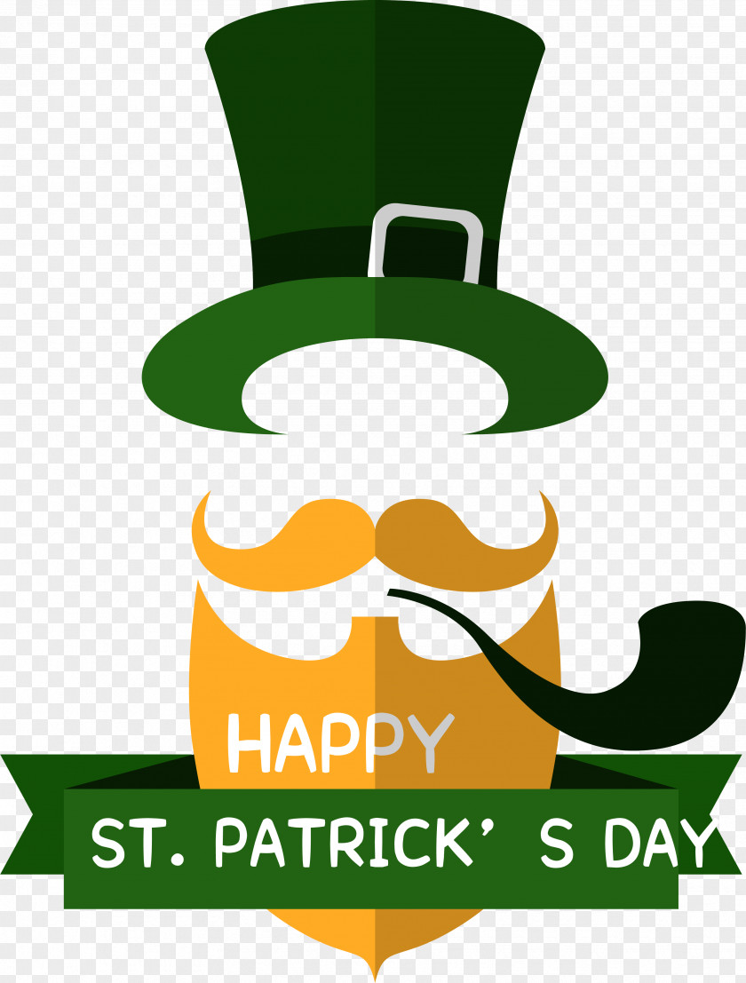 Patrick's Day Cartoon Label Ireland Saint Patricks Flat Design Clip Art PNG