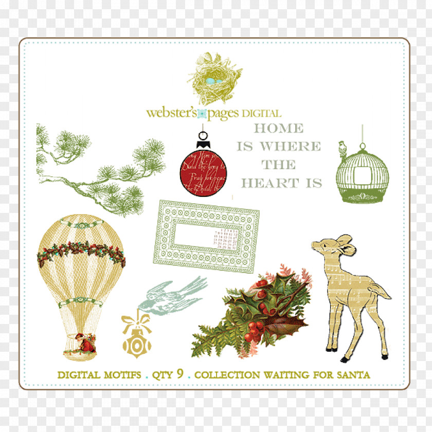 Santa Collection Christmas Ornament Fruit Branching PNG