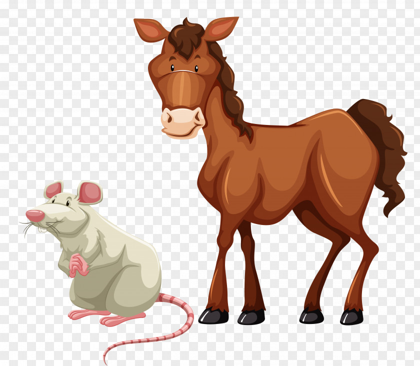 Vector Mouse Brown Horse Material Royalty-free Illustration PNG