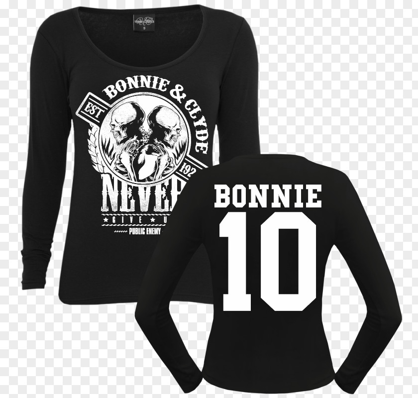 Bonnie And Clyde Long-sleeved T-shirt Sweater Jumper PNG