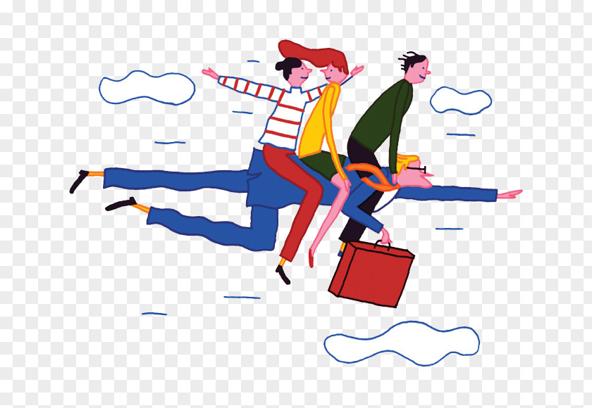 Cartoon Flying Man Drawing User Interface Design Illustrator Illustration PNG