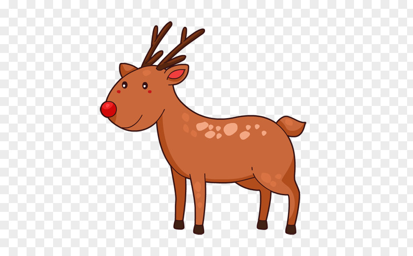 Funny Reindeer Cliparts Rudolph Santa Claus Clip Art PNG