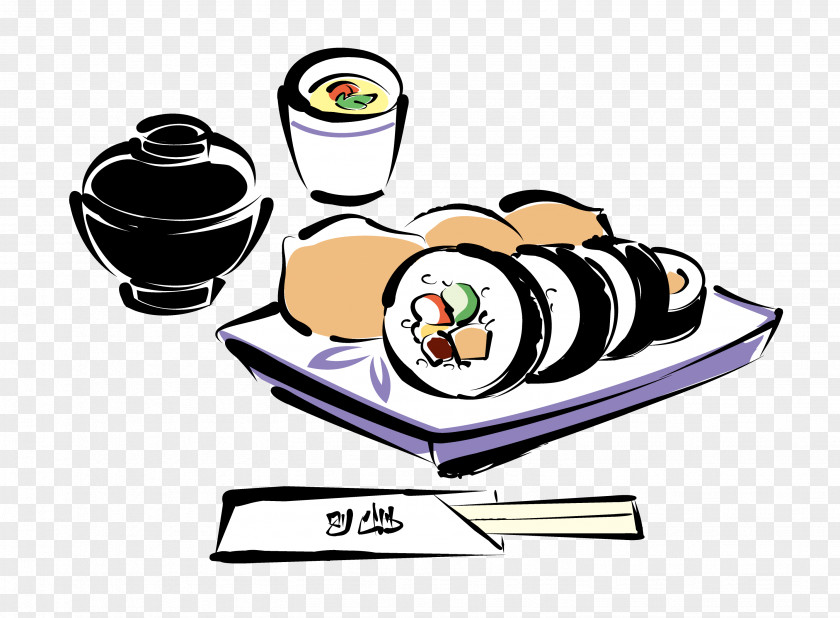 Japanese Package Sushi Makizushi Cuisine Sukeroku Miso Soup PNG