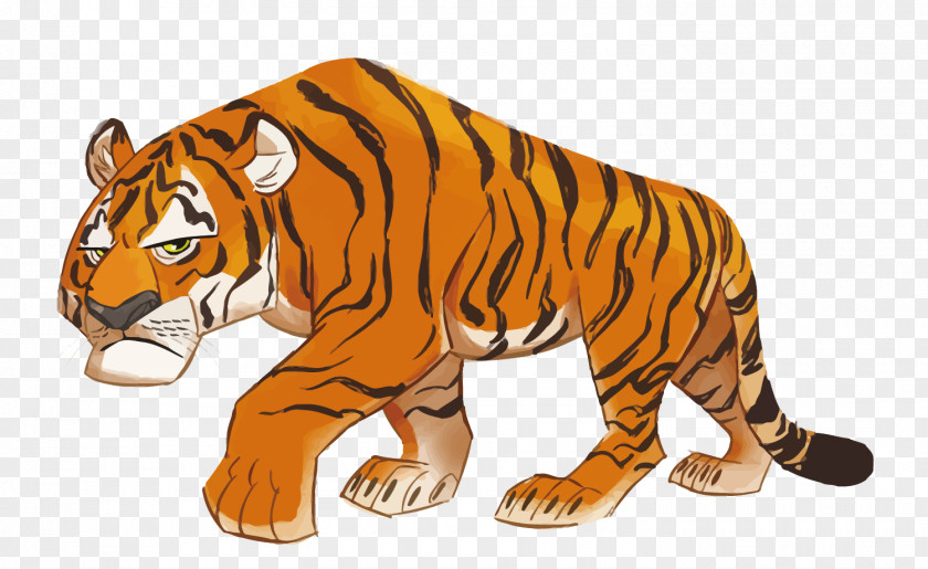 Vector Tiger Cartoon Drawing Clip Art PNG