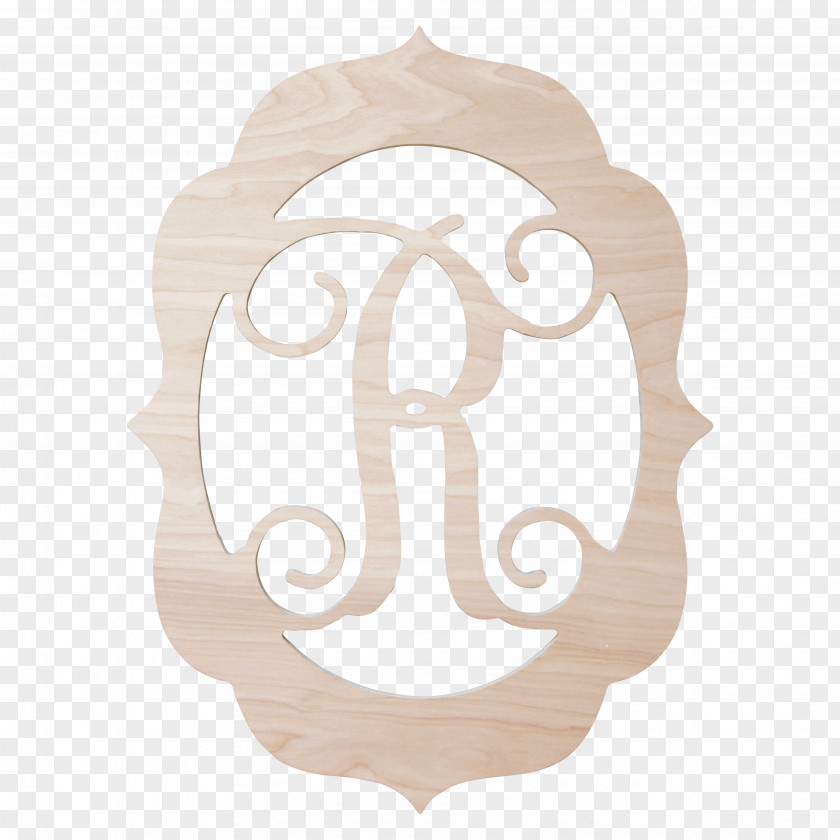 Wood Monogram Logo Paint Initial PNG