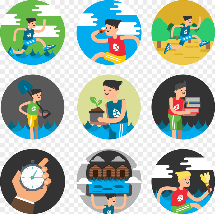 Althletic Icon Drawing Illustration Lifestyle Health PNG