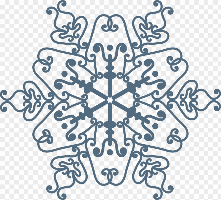 Creative Abstract Snowflake PNG