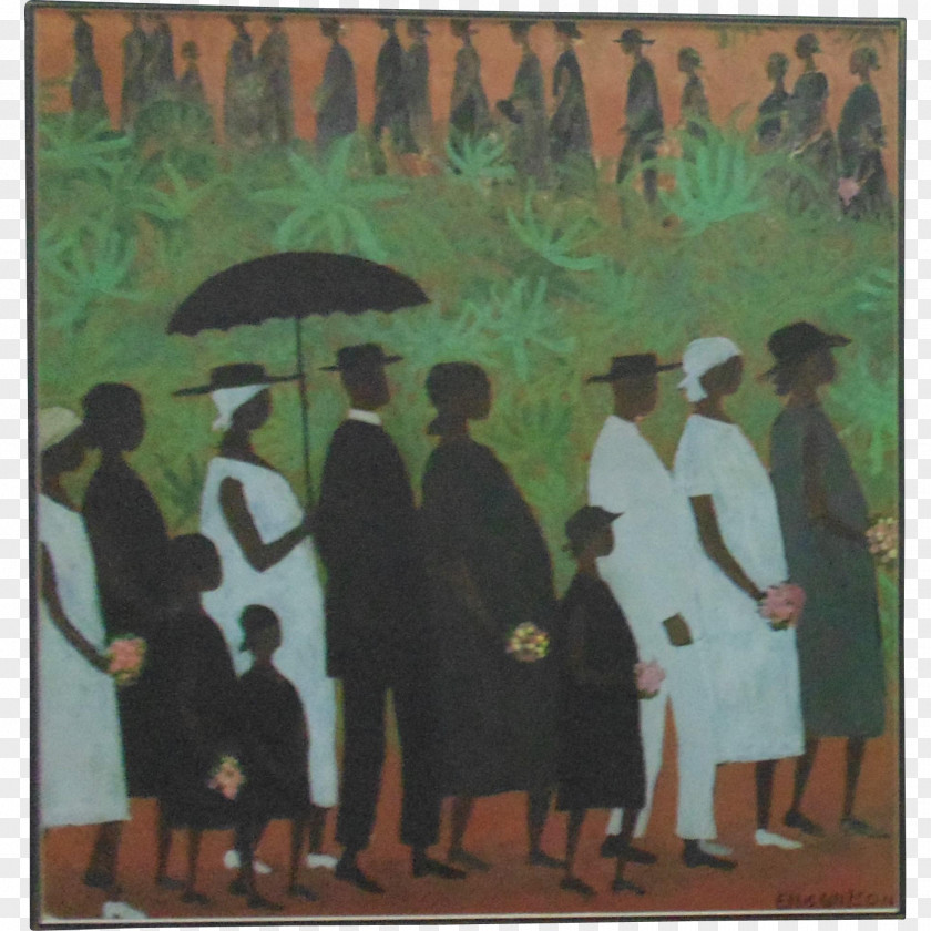 Painting Funeral Procession Field Workers Artist PNG