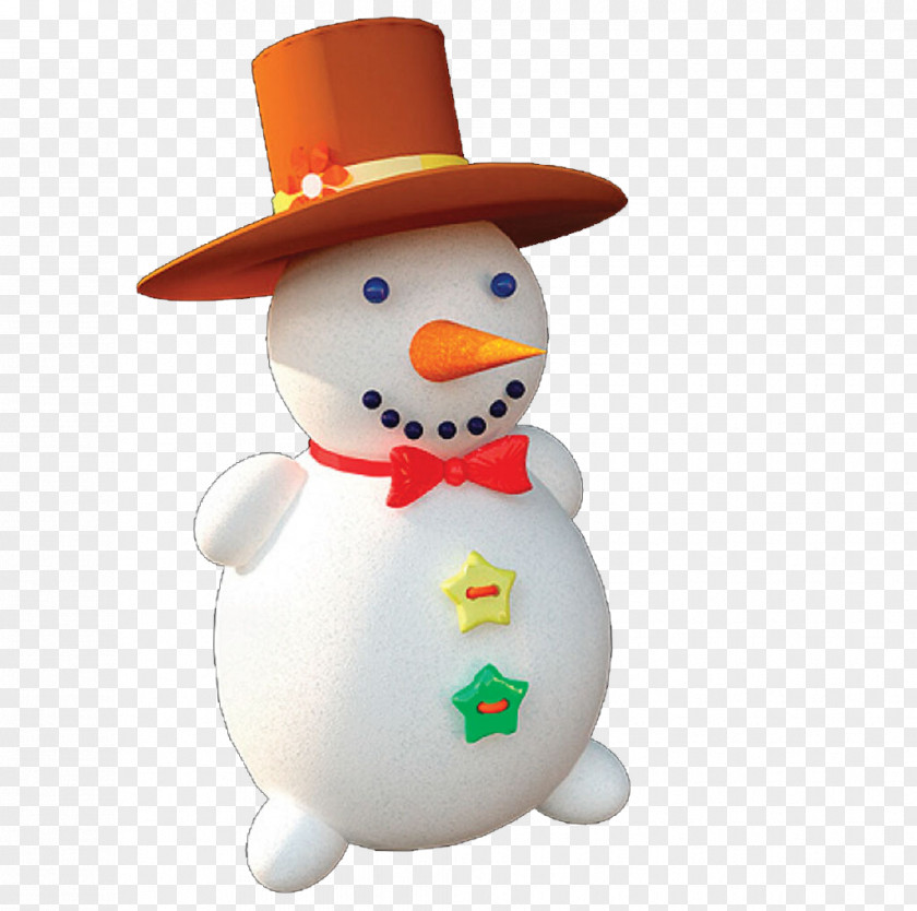 Snowman Wearing A Hat Winter PNG