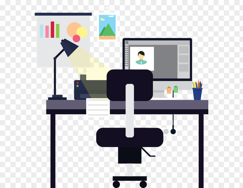 Design Office Desk PNG