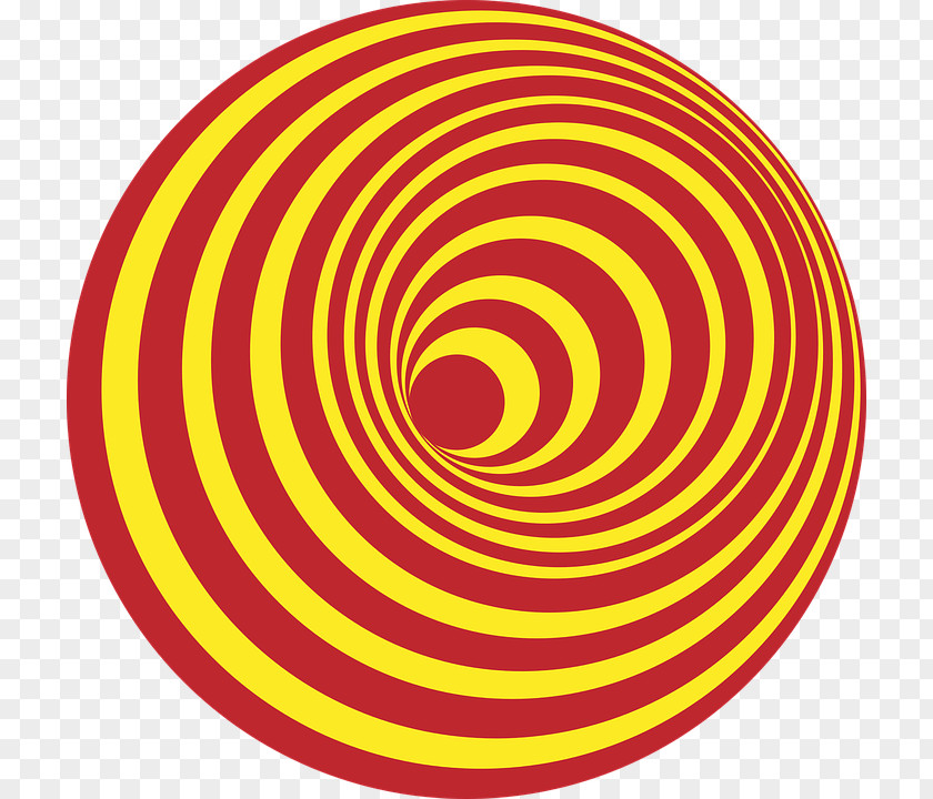 Target Archery Spiral Circle Yellow PNG