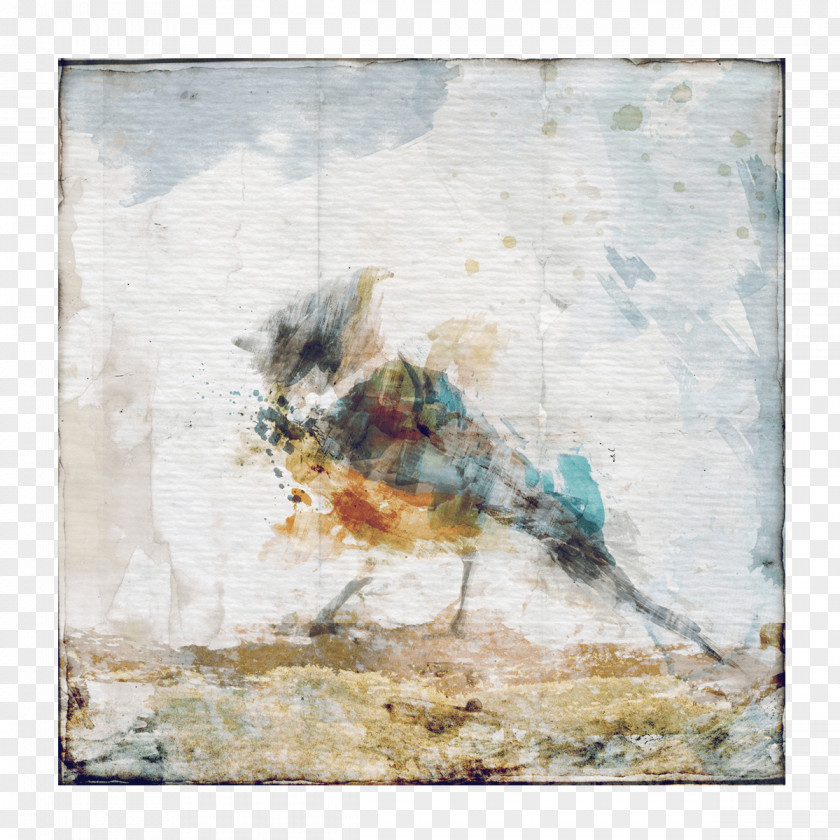 Bird Watercolor Bedside Tables Painting Art PNG