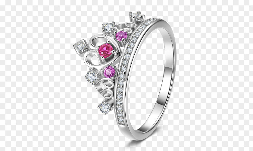 Couple Rings Ruby Silver Wedding Ring Product Design PNG