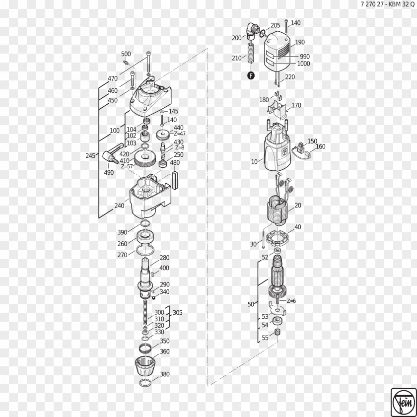 Fein P.A.R.T.S. Tool Vacuum Cleaner Drawing PNG