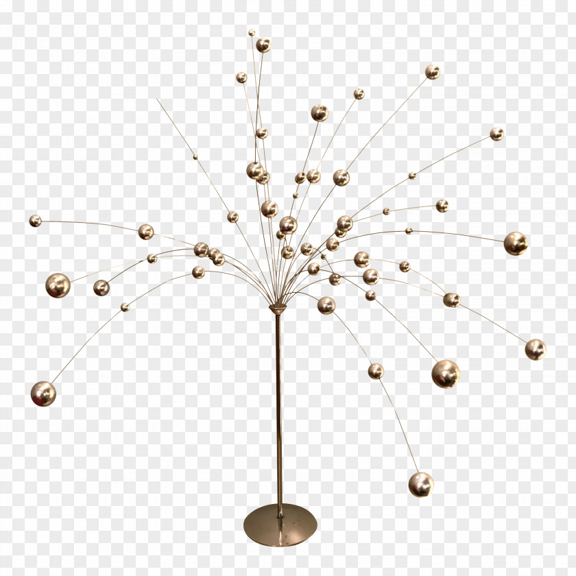 Rolling Ball Sculpture Table Kinetic Art Silver PNG