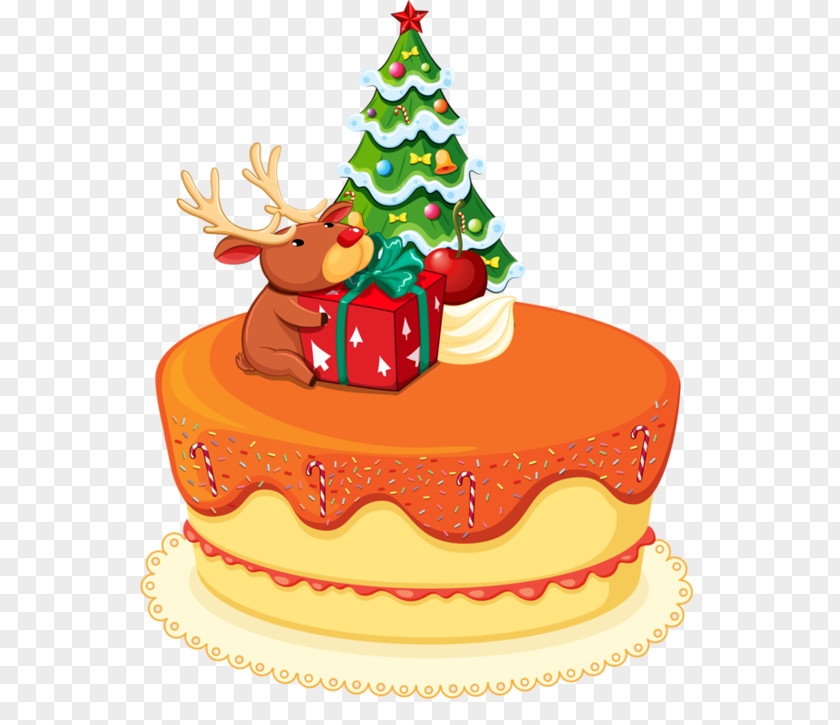 Christmas Cake Birthday Santa Claus PNG