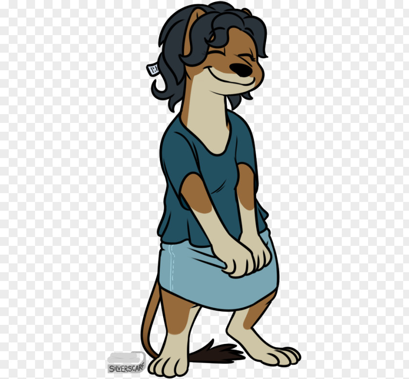 Dachshund Fawn Girl Cartoon PNG