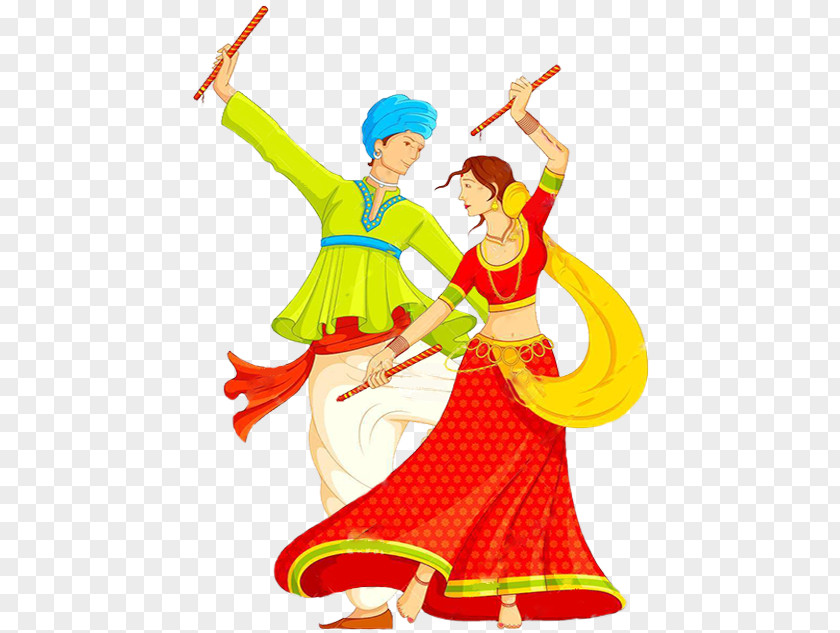 Garba Dandiya Raas Dance Royalty-free Clip Art PNG