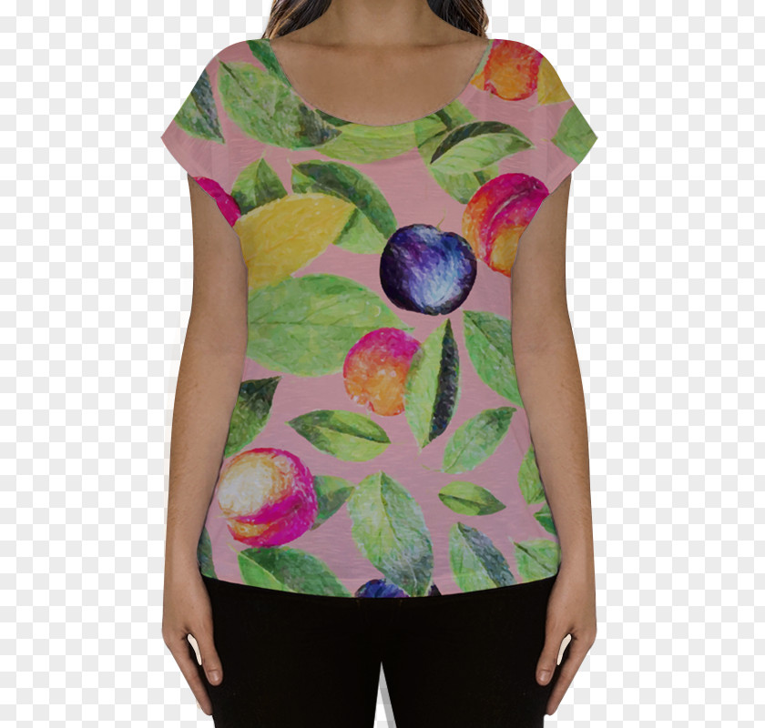 Pattern With Tropical Fruits T-shirt Paper Cactaceae Watercolor Painting Drawing PNG
