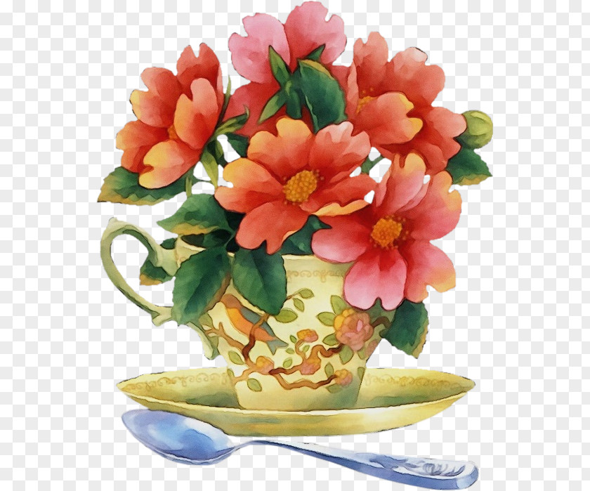 Still Life Drinkware Floral Design PNG