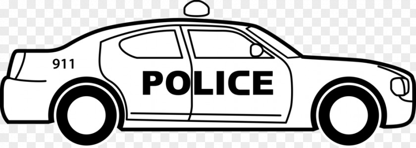 Car Police Clip Art Openclipart Black And White PNG