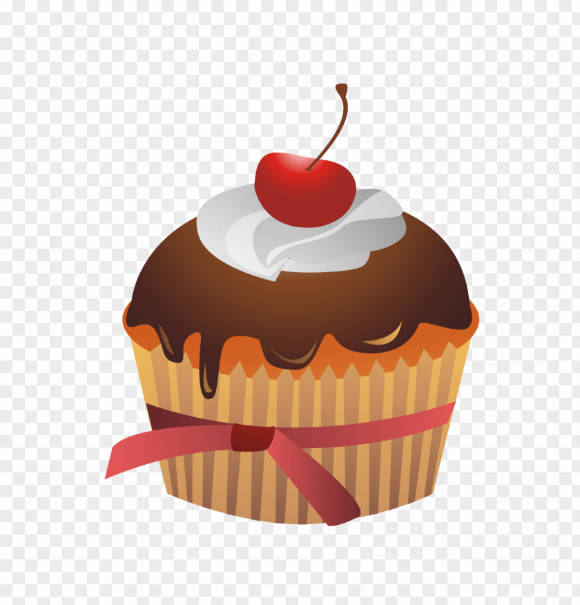 Cartoon Cherry Cake Cupcake Black Forest Gateau Swiss Roll PNG