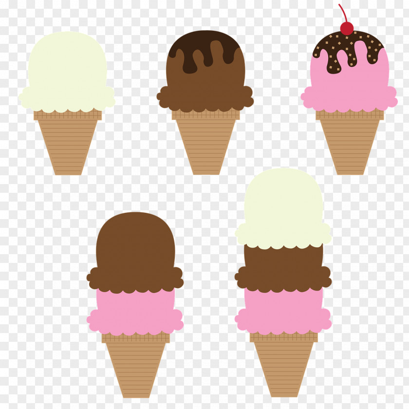 Ice Cream Cones Gelato Frozen Custard PNG
