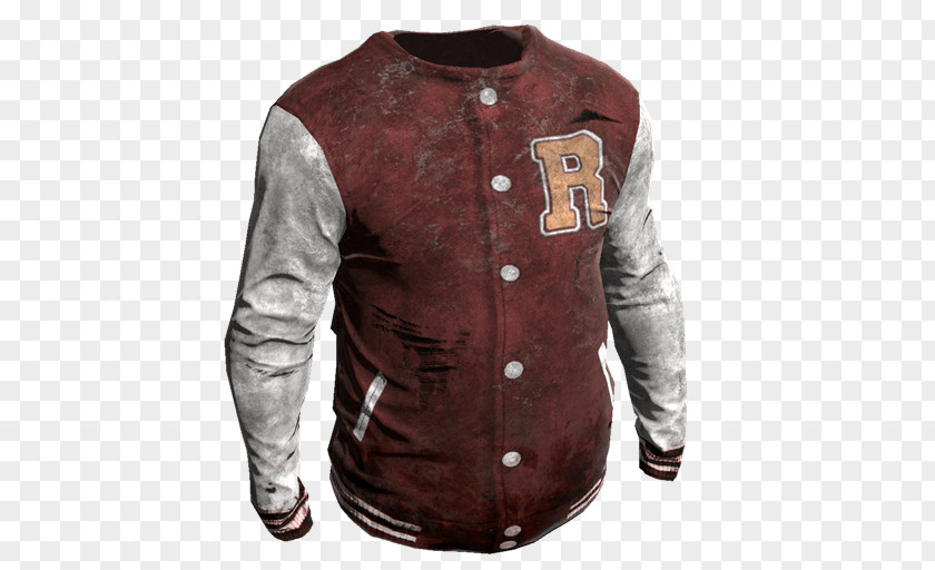 Leather Jacket Maroon PNG