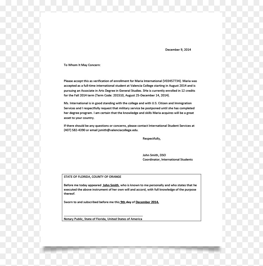 Açai Verification Of Employment Paper Recommendation Letter PNG
