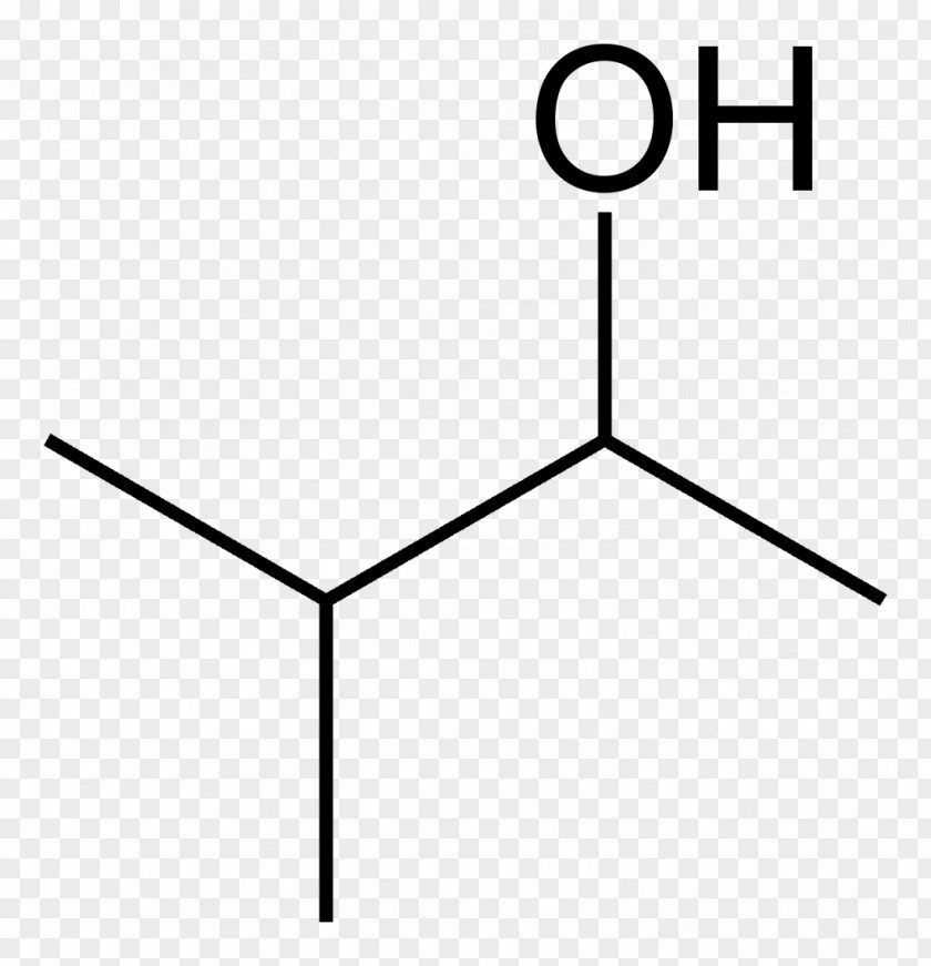 Olá 2-Butanol Isoamyl Alcohol Tert-Butyl 2-Methyl-1-butanol Skeletal Formula PNG