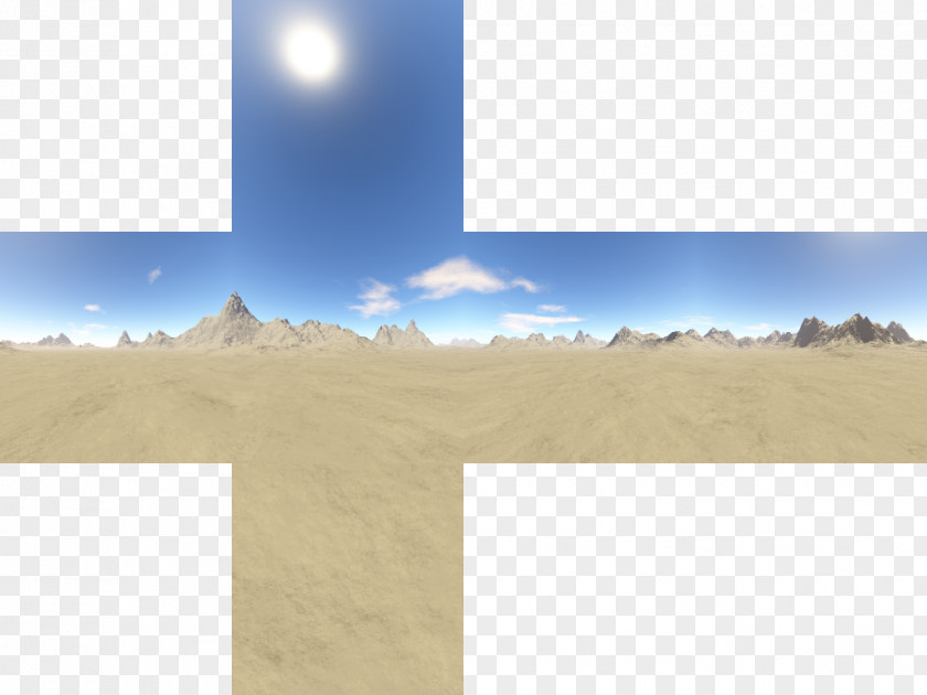 Watercolor Sky Skybox Texture Mapping Cube Landscape PNG