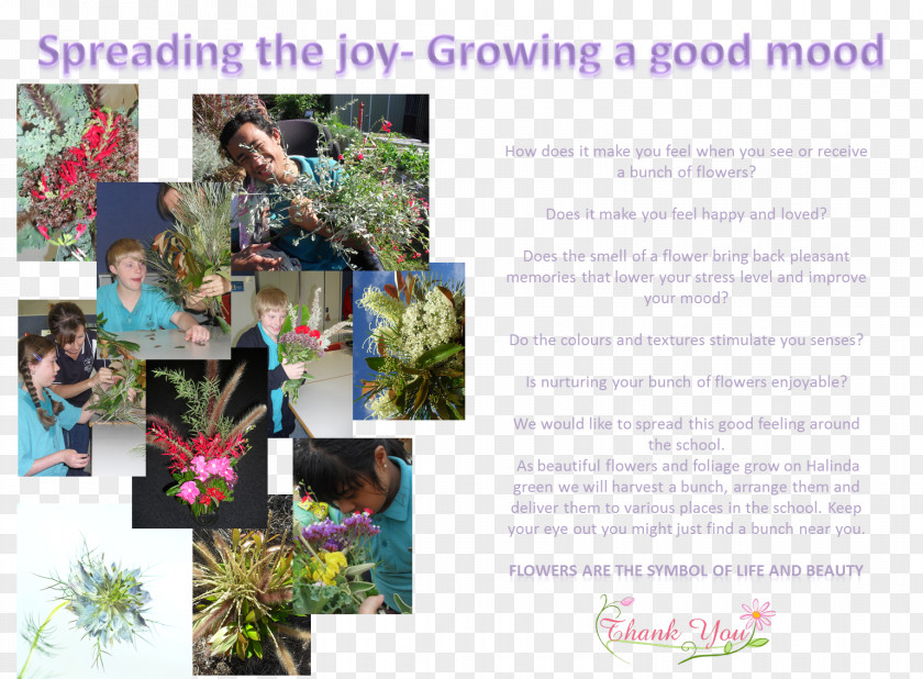 Good Mood Floral Design Brochure Flower Tree PNG