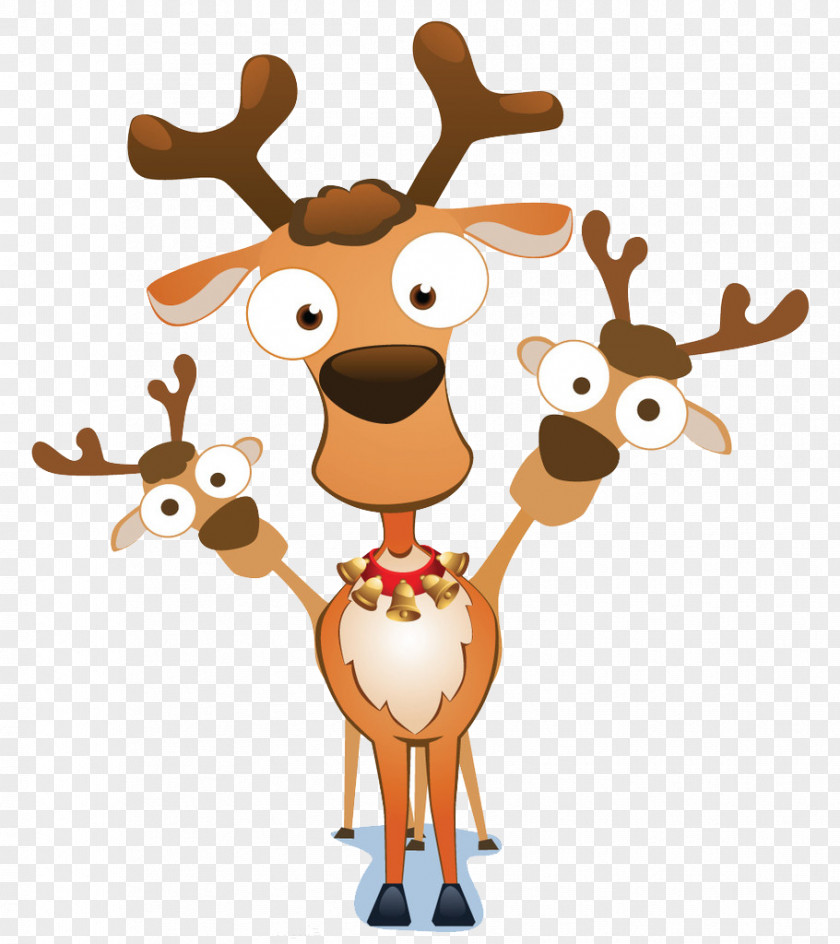 Reindeer Santa Clauss Christmas PNG