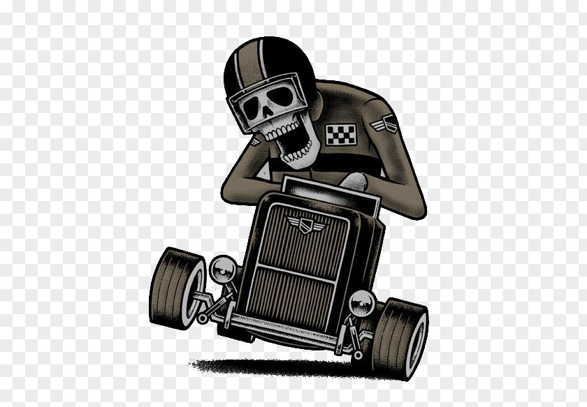 Skeleton Car Boot Motor Vehicle Skull Art Automotive Design PNG