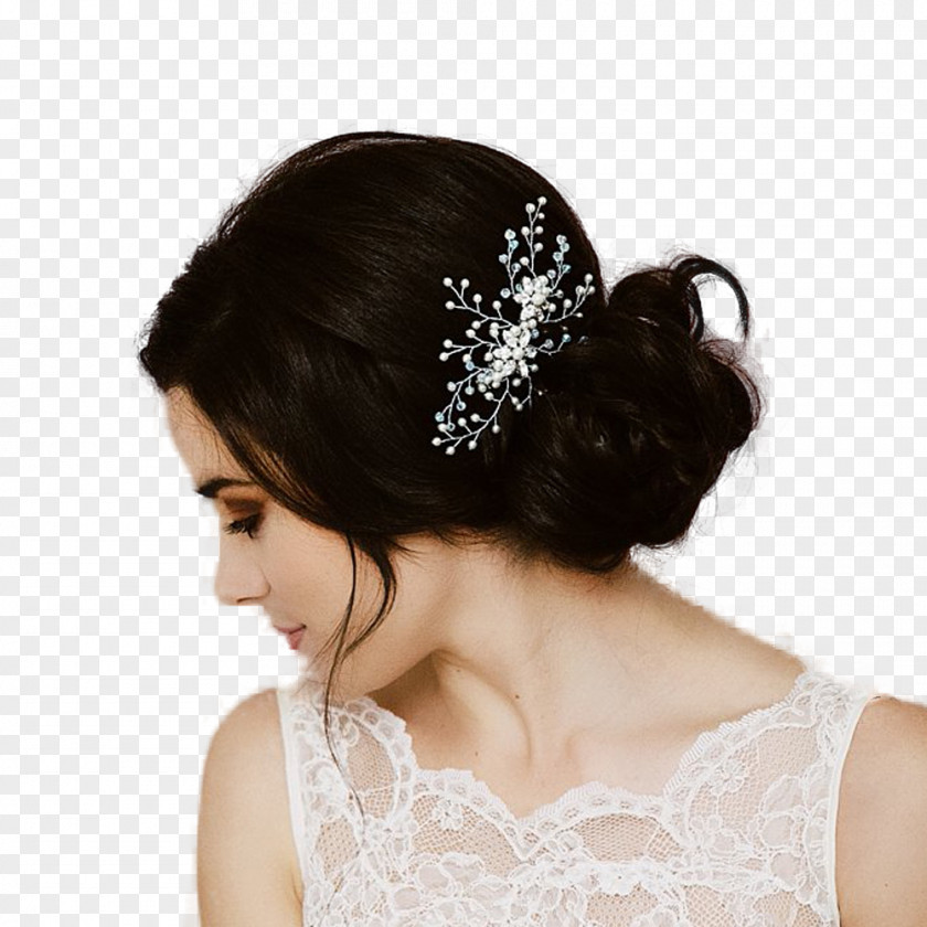 Wedding Hair Combs Comb Bun Hairstyle Bride PNG