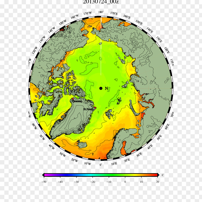 Canada Arctic Ocean Map Sea Ice Circle PNG