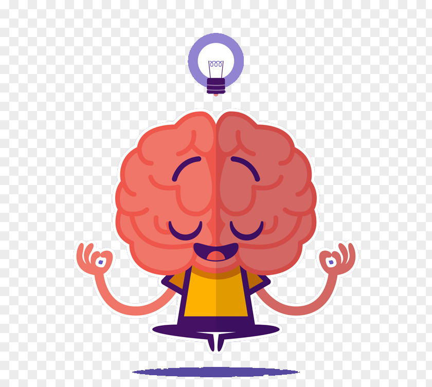 Cartoon Meditation Brain Thought Mind PNG