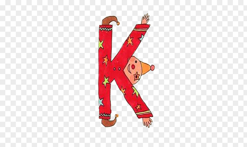 Clown Letter K Red Icon PNG