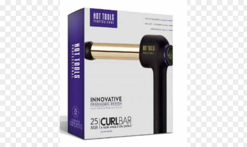Hair Hot Tools Professional CurlBar Iron 24K Gold Spring Curling Nano Ceramic Salon PNG