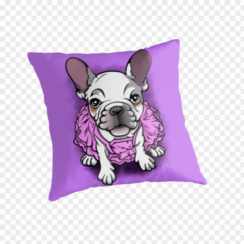 Puppy French Bulldog Dog Breed Throw Pillows PNG