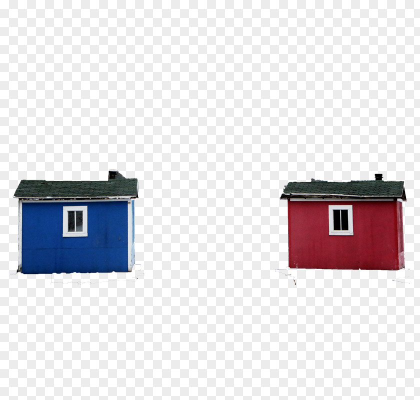 Red And Blue Snow Hut Igloo PNG