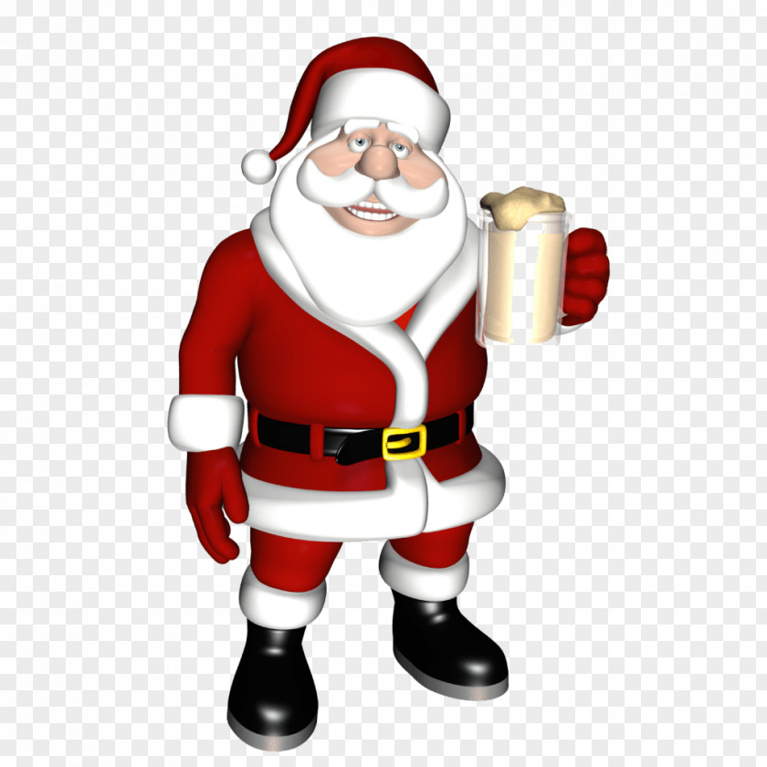 Santa Claus Root Beer Alcoholic Drink Clip Art PNG