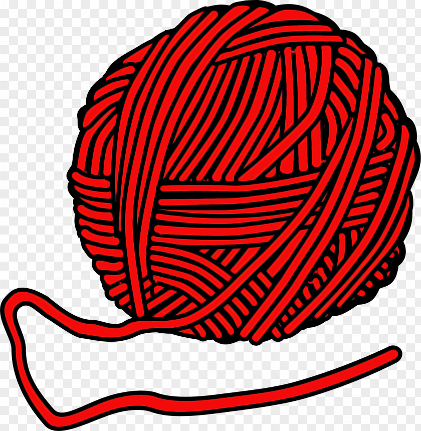 Thread Red Line Art Circle PNG