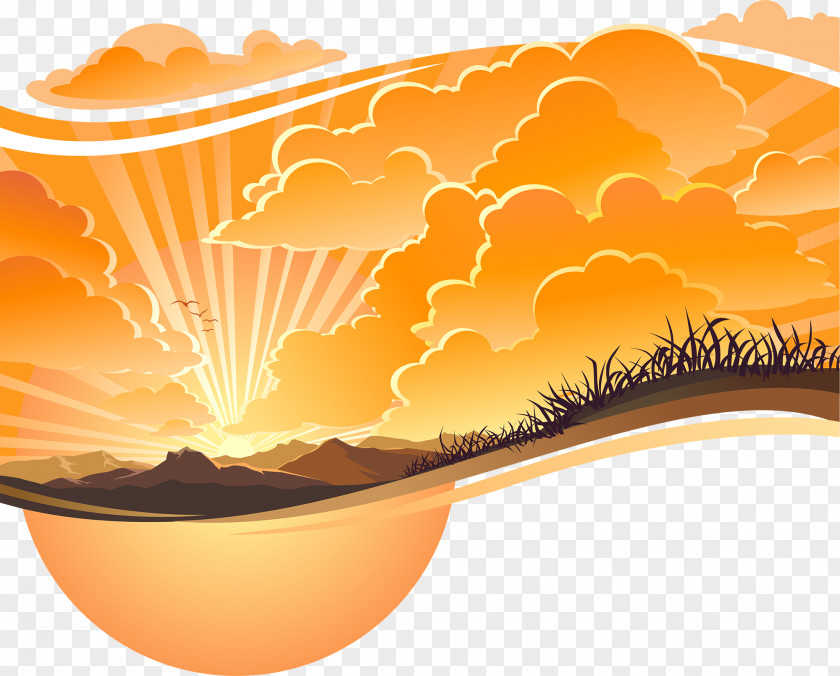 Charm Sunset Vector Graphics Image Sky Euclidean PNG