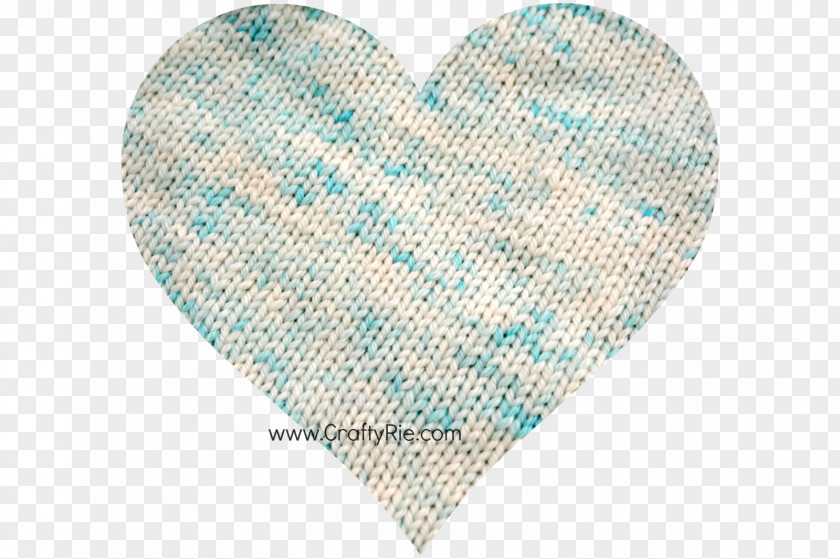 Heart Clouds Turquoise Wool Pattern PNG