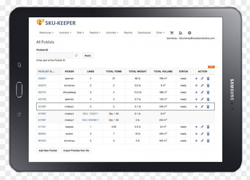 Inventory Management Software Display Device Warehouse Automated Storage And Retrieval System PNG