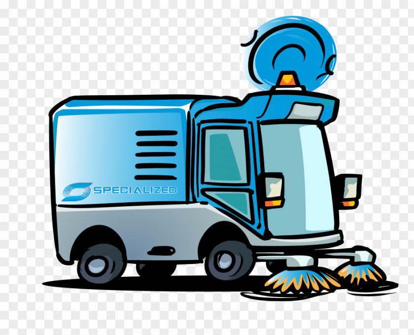 Wrecker Banner Street Sweeper Clip Art Illustration Vector Graphics Image PNG