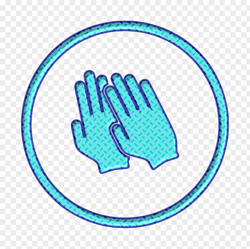 Gesture Electric Blue Diy Icon Garden Gloves PNG