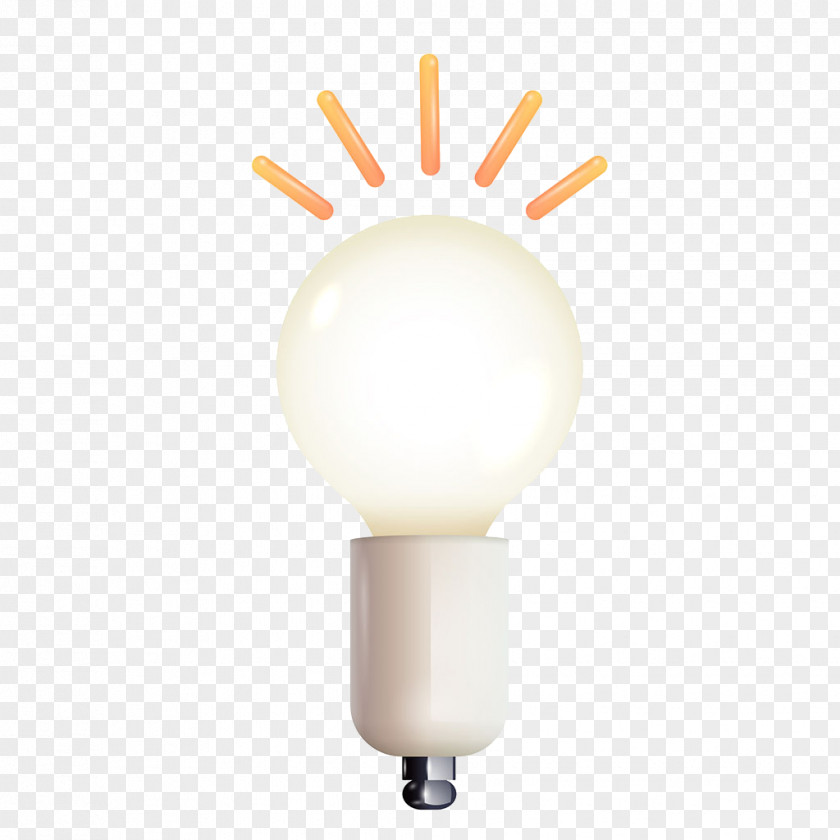 Glowing Light Bulb Incandescent Lamp Fixture PNG