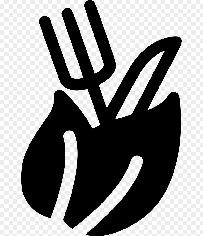 M Finger Logo LineEat Icon Clip Art Black & White PNG
